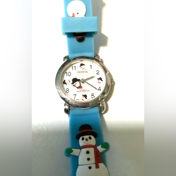 Geneva quartz wrist watch. Animated snowman - Picture 1 of 4